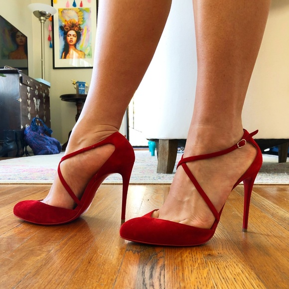 Christian Louboutin Red Cross Fliketa Red Pump - Picture 4 of 6